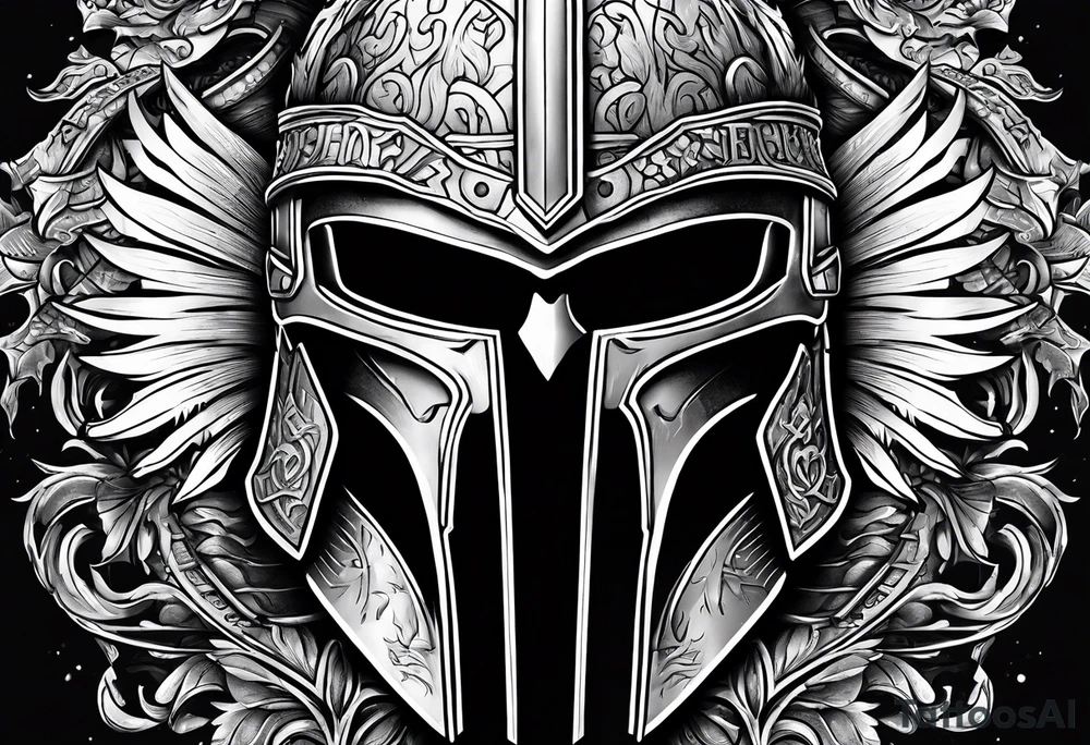 If you’re going thru hell keep going wrapped around a spartan helmet. tattoo idea