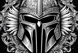 If you’re going thru hell keep going wrapped around a spartan helmet. tattoo idea