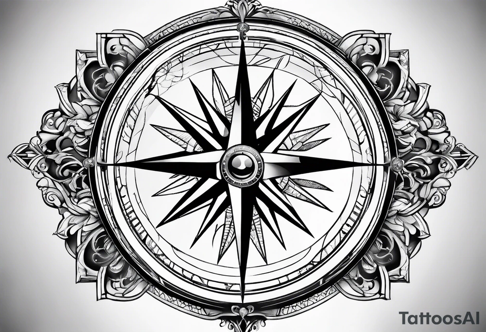 compass tattoo idea