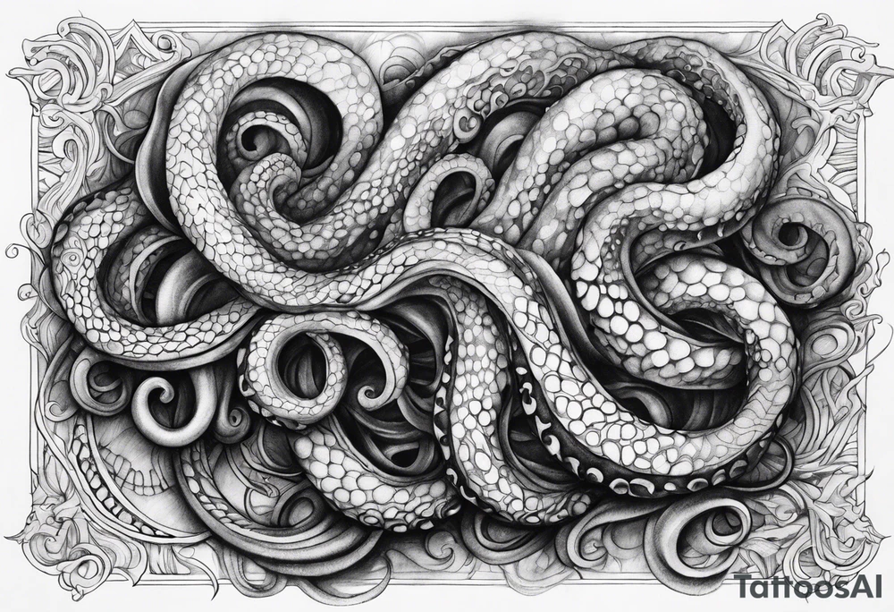 outstretched tentacles tattoo idea