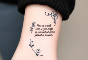 Poetry ink and pen , inspirational quote , tattoo idea