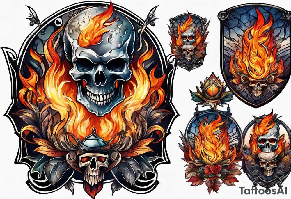 onl fire without skull. tattoo idea