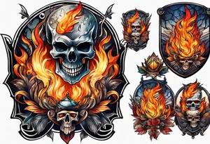 onl fire without skull. tattoo idea