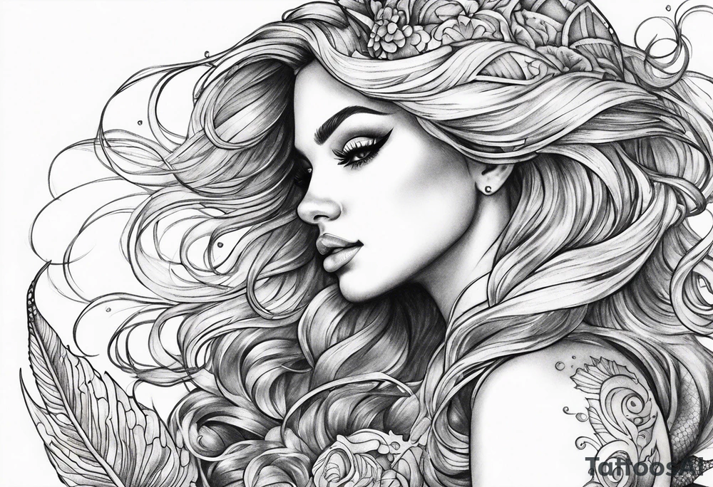 Mermaid tattoo idea