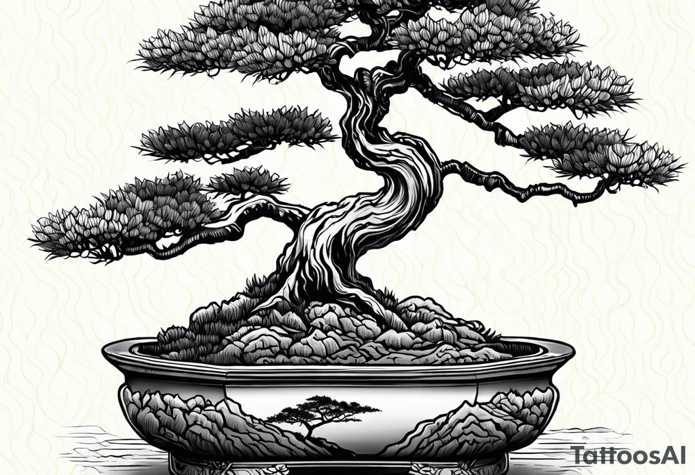 Bonsai tree tattoo idea