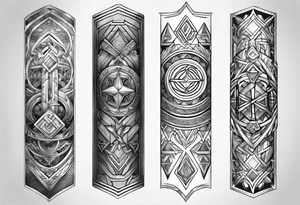 Norse military  arm sleeve tattoo idea