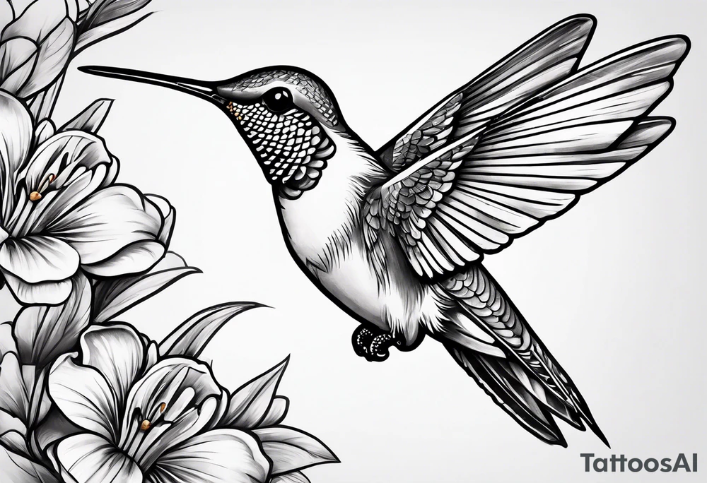 hummingbird tattoo idea