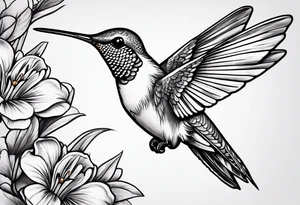 hummingbird tattoo idea