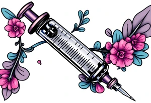 syringe  junkie tattoo idea