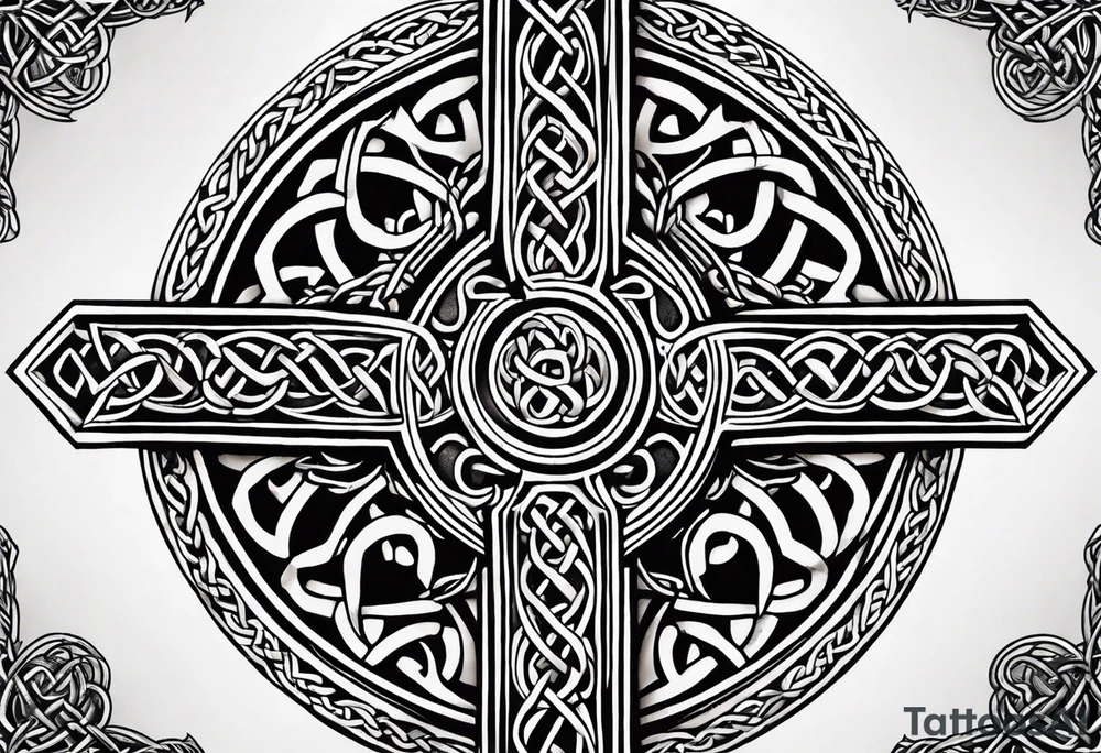 Celtic cross tattoo idea