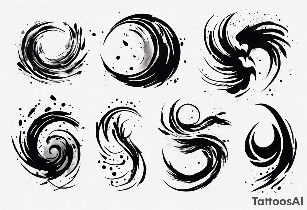 abstract Brush stroke tattoo idea