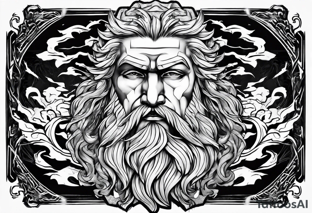 Zeus dominance Lightning strike tattoo idea