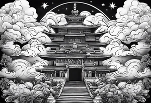 The FIrst Time blended in with some clouds tattoo idea