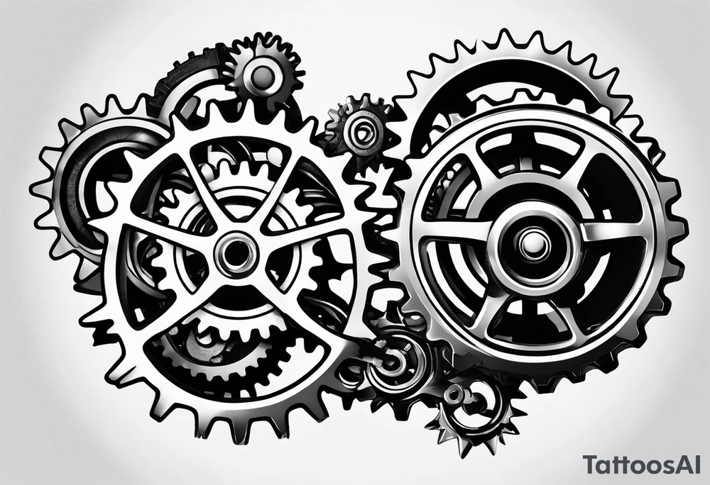 bicycle chain and gears wrist tattoo idea
