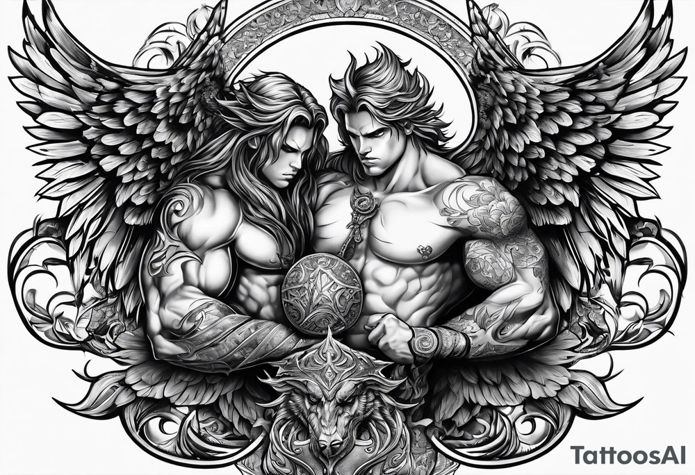 Angel Vs Demon for my soul tattoo idea
