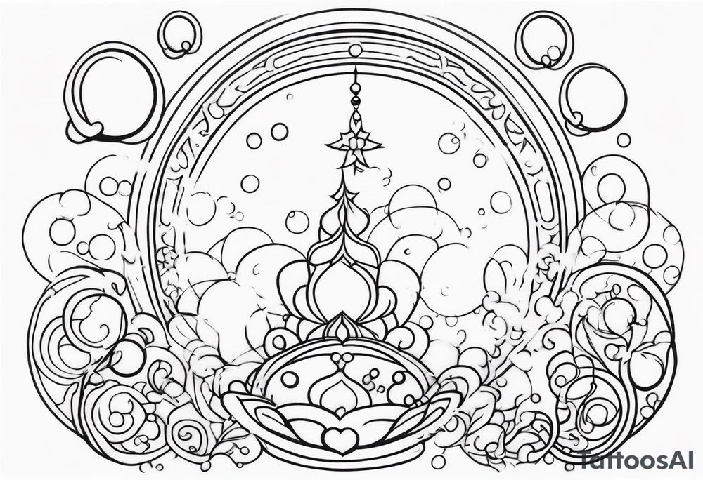 Meditation and bubbles tattoo idea