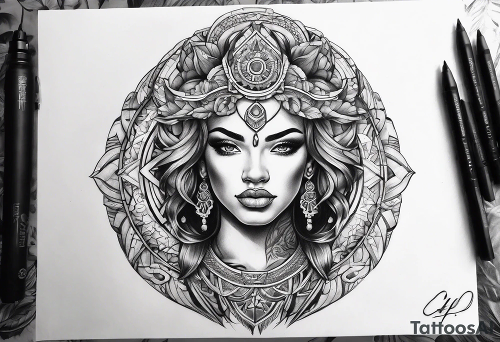 Represent strength and self awareness and discipline tattoo idea