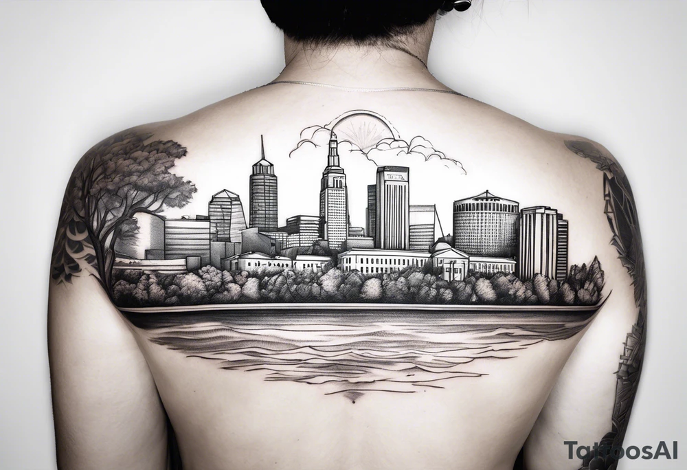 sacramento skyline tattoo tattoo idea