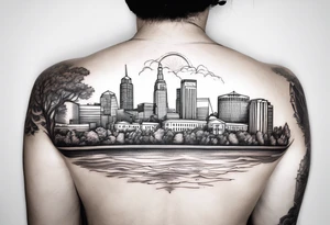 sacramento skyline tattoo tattoo idea