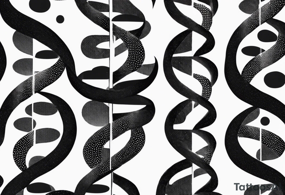 minimalist dna tattoo idea