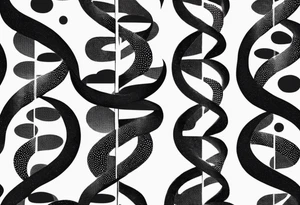 minimalist dna tattoo idea