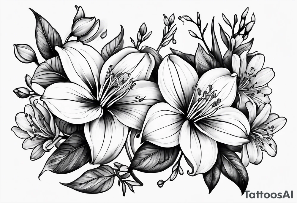Honeysuckle tattoo idea