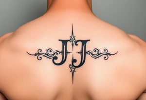 2 letter j interlining for a tattoo on a wrist it’s for a male tattoo idea