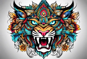 Thigh tattoo tribal tattoo idea