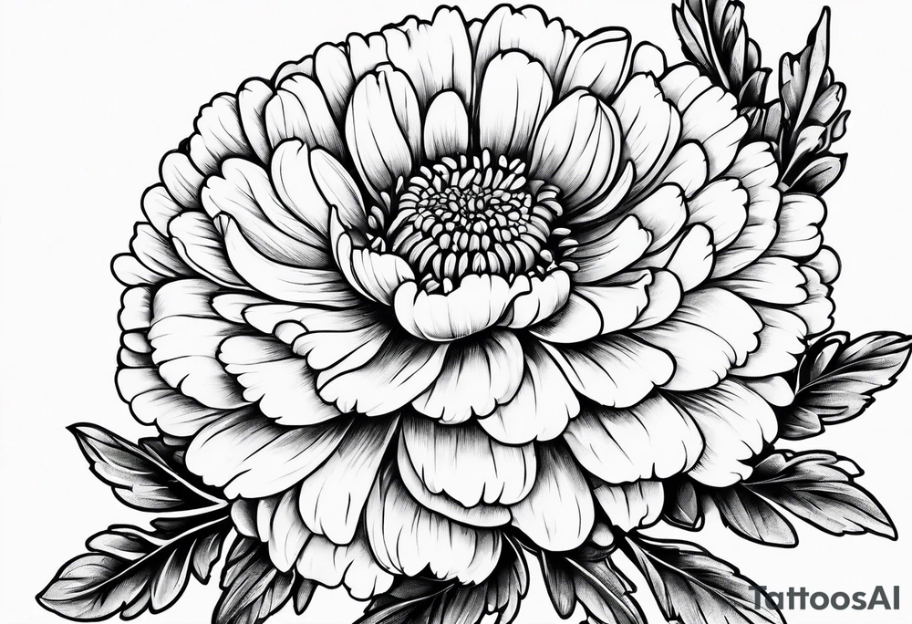 Marigolds flower tattoo idea