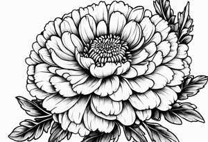 Marigolds flower tattoo idea