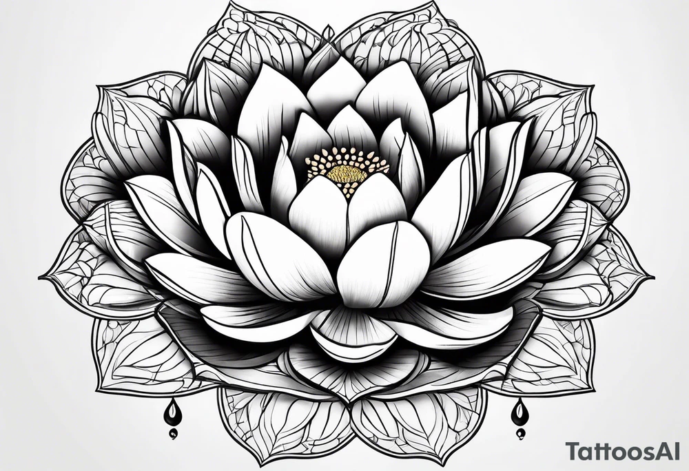 Lotus flower tattoo idea