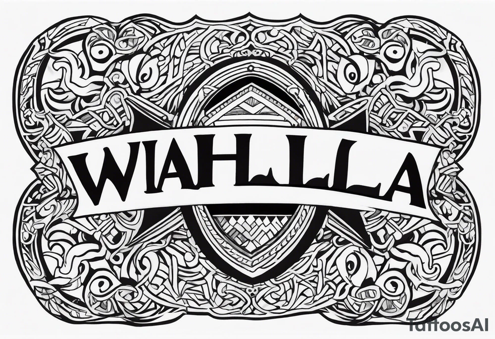 Valhalla steps shield tattoo idea