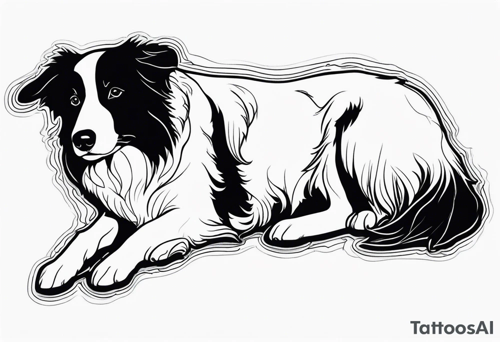 Boarder collie tattoo idea