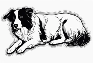 Boarder collie tattoo idea