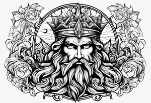 Poseidon trident tattoo idea