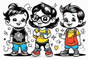 3 TODDLERS tattoo idea