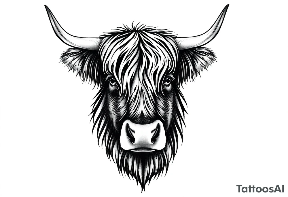 highland cow tattoo idea