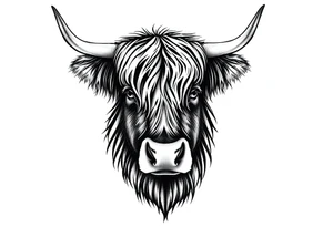 highland cow tattoo idea