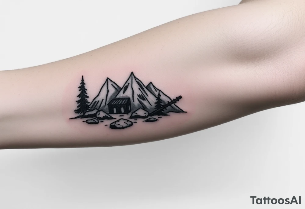 Outdoors theme tattoo idea