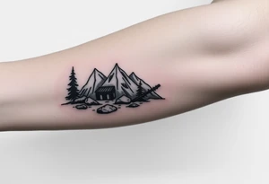 Outdoors theme tattoo idea