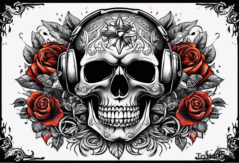 skull with the words "GenX OG" tattoo idea