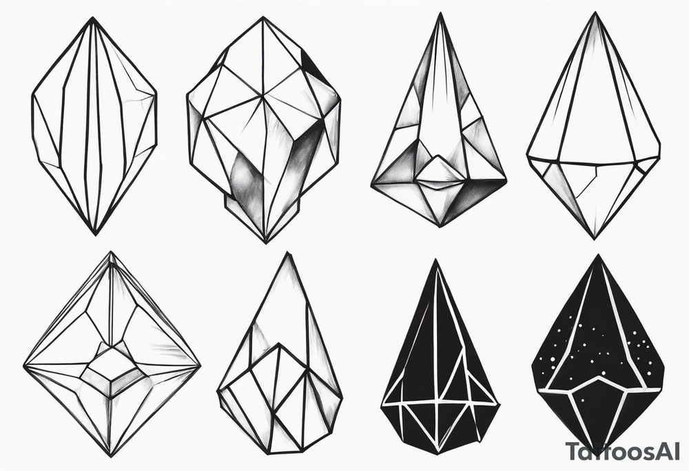 Crystal cluster tattoo idea