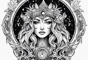 Virgo, planet mercury  earth element tattoo idea