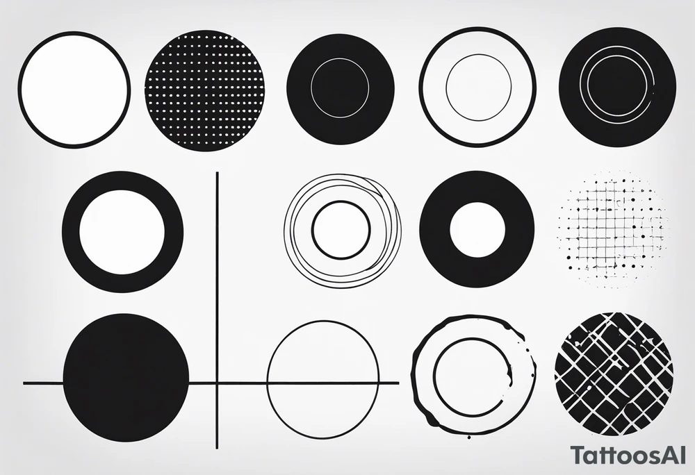 simple circle that incorporates ONLY 4 dots tattoo idea