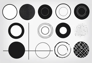 simple circle that incorporates ONLY 4 dots tattoo idea