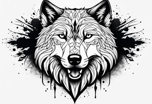 Wolf paw print tattoo idea