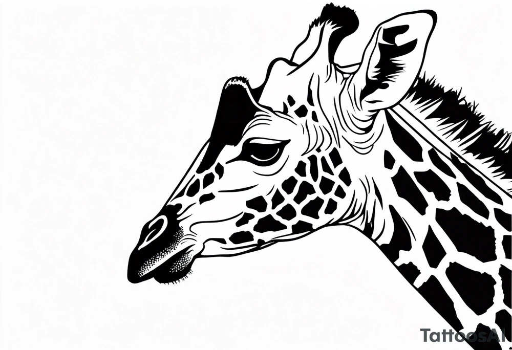 giraffe feeding tattoo idea