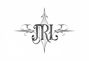 Monogram JRL tattoo idea