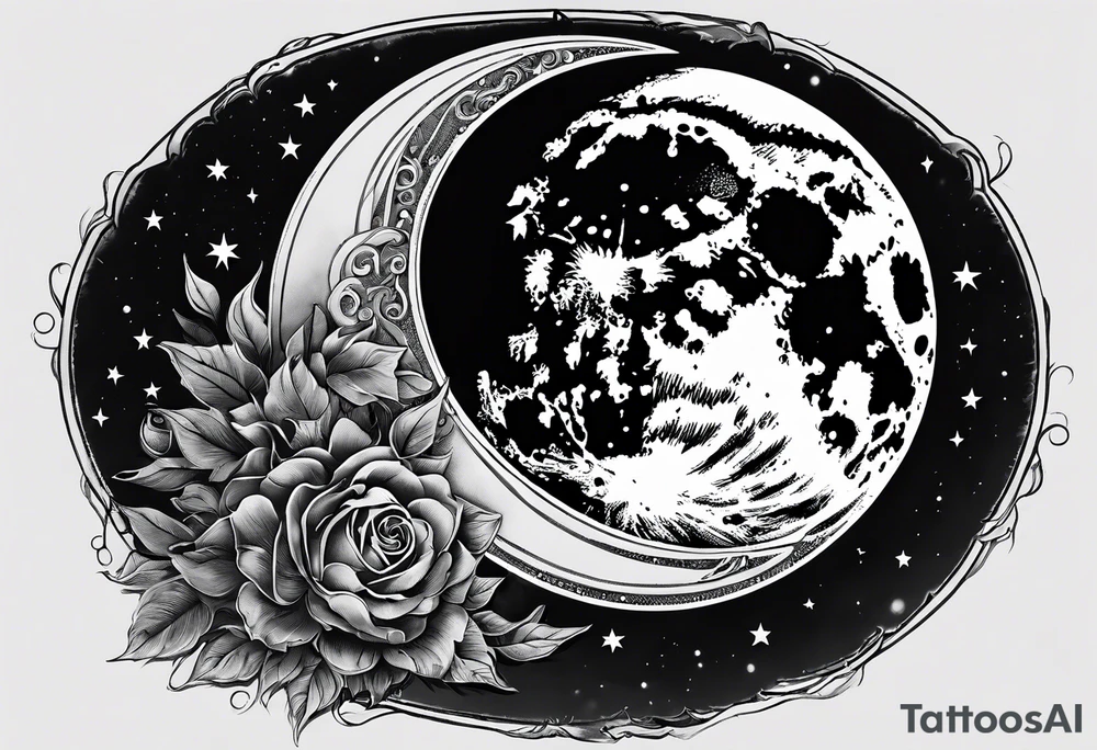 Moon by itself tattoo idea