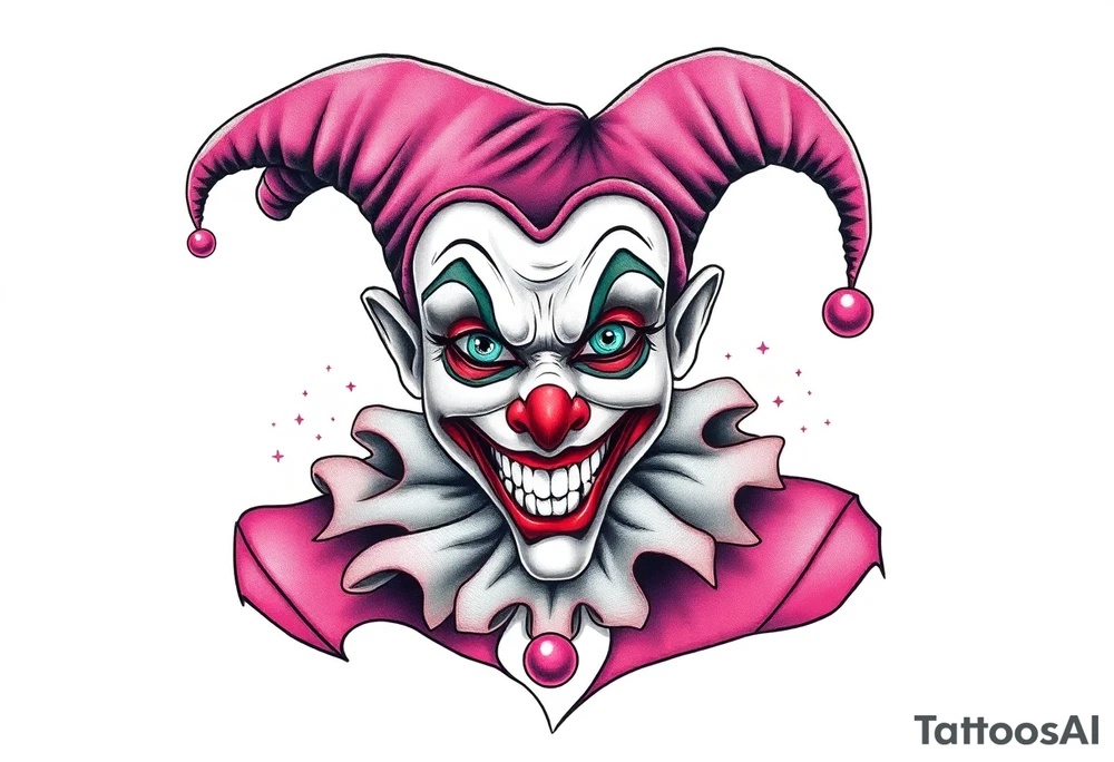 Silly jester tattoo idea